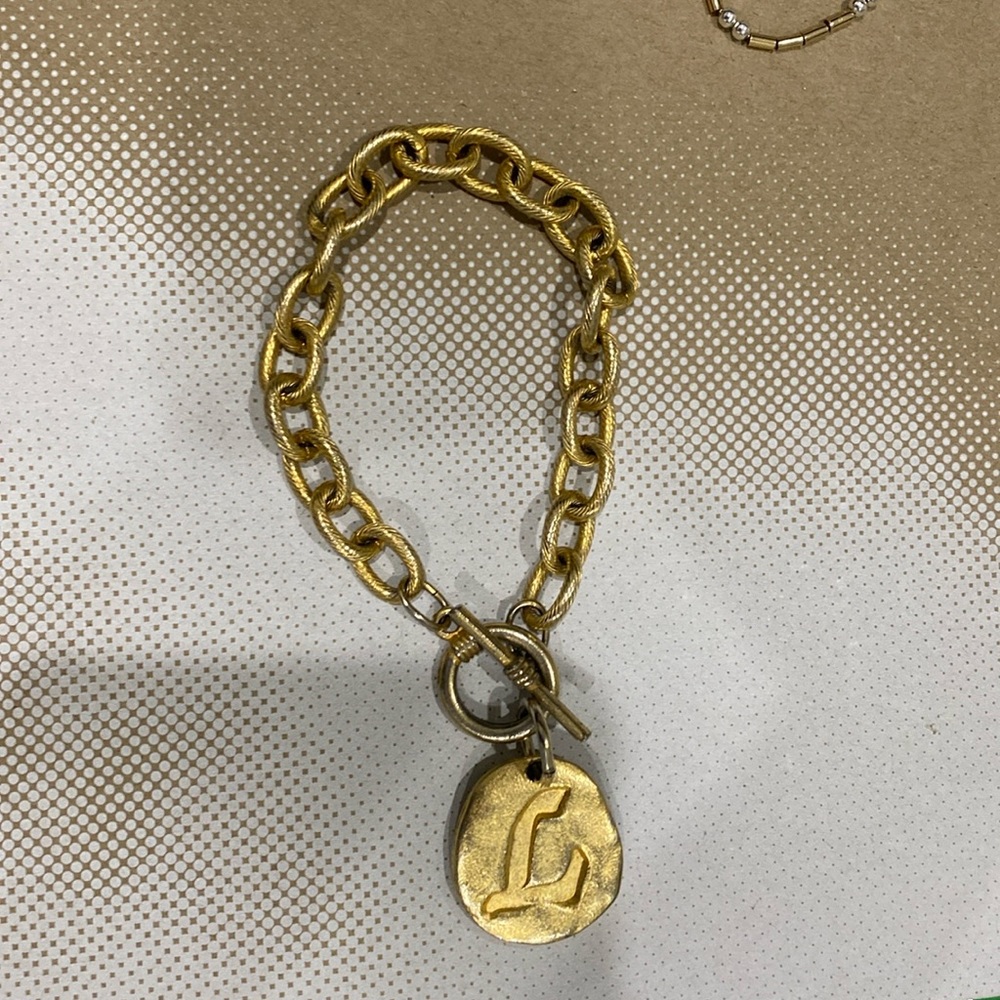 Susan Shaw L monogrammed bracelet
